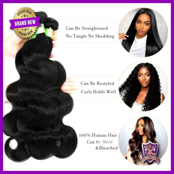 Body Wave Human Hair Extensions 3 Bundles 18-22 Inch Brazilian Virgin Hair main image 4